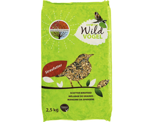 Wildvogelfutter Ein Herz für Wildvögel HFW Streufutter 2,5kg auch zur Ganzjahresvogelfütterung, Ambrosia kontrolliert