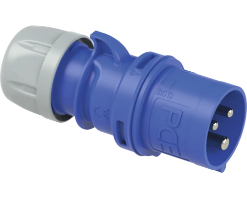 CEE-Stecker PCE Shark 32A IP44 3-polig (2P+PE) blau