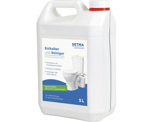 Spezialreiniger und Entkalker Setma für Kleinhebeanalgen und Kompakt-WC 5 Liter