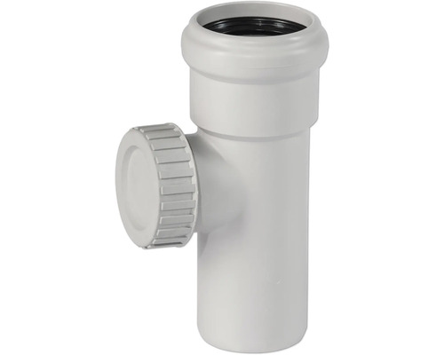 SKOLANsafe®RE Reinigungsrohr DN 58 mm Abwasserrohr-Abzweigstück mit Reinigungsöffnung