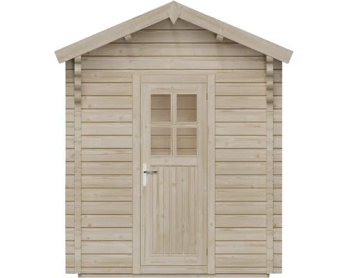 Holzgartenhaus mit Tür und Fenster
