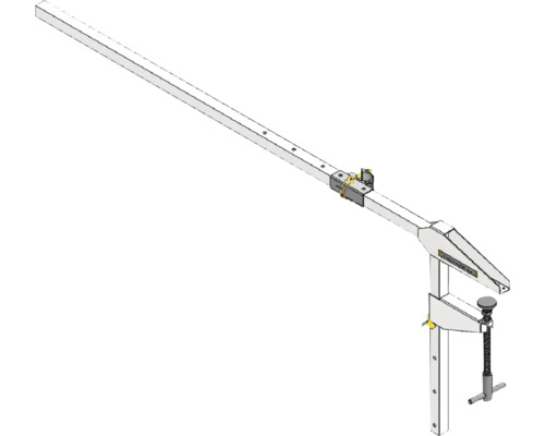 Schraubzwinge Haemmerlin für Balkonbefestigung, mit 2 Klemmverschlüssen, zum senkrechten Befestigen von Bauaufzügen