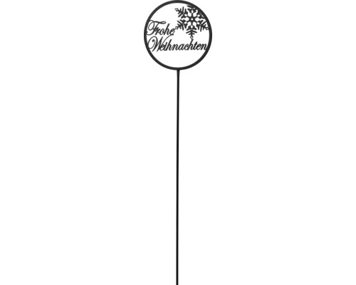 Gartenstecker aus Metall Lafiora "Frohe Weihnachten" H 117,5 cm