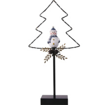 Dekorative Weihnachtsbaumleuchte mit Schneemannfigur und Metallsockel