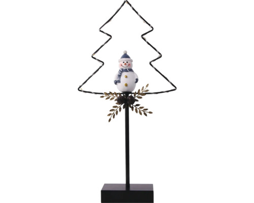 LED Leuchter Lafiora Weihnachtsbaum mit Schneemann Metall warmweiß