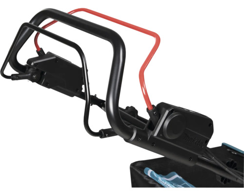 Detailansicht des Griffs eines Rasenmähers