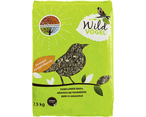 Wildvogelfutter Ein Herz für Wildvögel HFW Sonnenblumenkerne 2,5kg auch zur Ganzjahresvogelfütterung, Ambrosia kontrolliert Wildvogelfutter Ein Herz für Wildvögel HFW Sonnenblumenkerne 2,5kg auch zur Ganzjahresvogelfütterung, Ambrosia kontrolliert