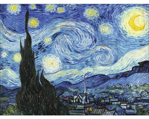 Leinwandbild Van Gogh The Starry Night 77x57 cm