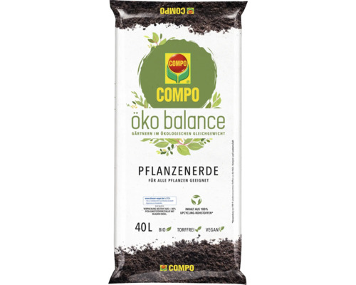 Pflanzerde COMPO öko balance 40 L torffreie, vegane Bio-Universalerde