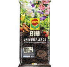 COMPO Bio Universalerde für Garten- und Balkonpflanzen, 20 Liter, torffrei