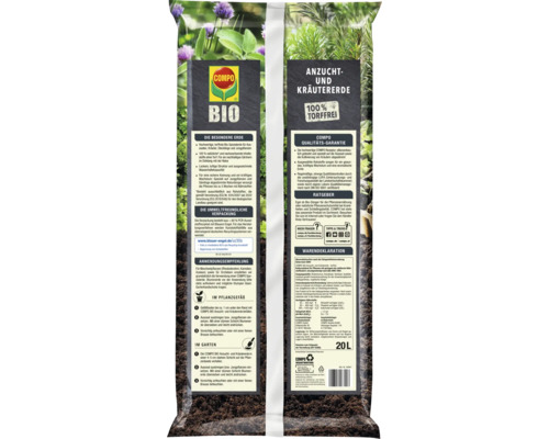 COMPO Bio Anzucht und Kräutererde im Sack