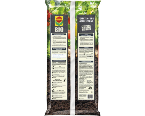 COMPO BIO Tomaten- und Gemüseerde, 40 Liter Sack