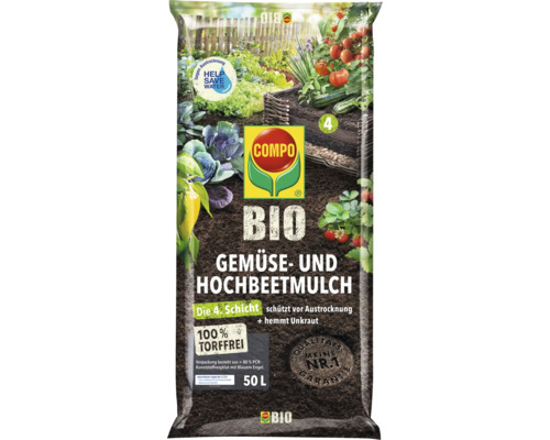 Gemüse- und Hochbeetmulch COMPO BIO torffrei 50 L