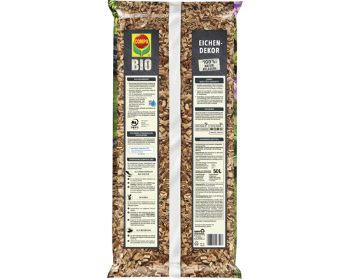 COMPO BIO Eichendekor Mulch in einer 50 Liter Packung