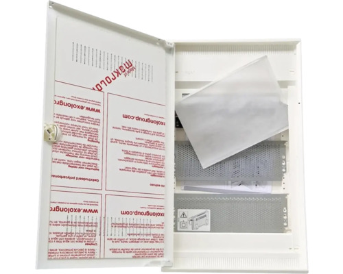 Offener Sicherungskasten zur Elektroinstallation