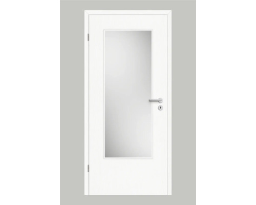 Pertura Zimmertür Yori CPL Masera Weiß längs 98,5x198,5 cm Links mit Lichtausschnitt G3 (ohne Glas)