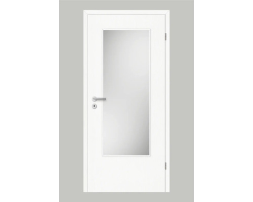 Pertura Zimmertür Yori CPL Masera Weiß längs 86,0x198,5 cm Rechts mit Lichtausschnitt G3 (ohne Glas)