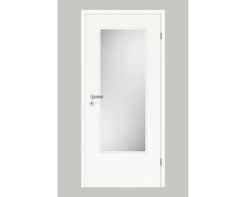 Pertura Zimmertür Yori CPL Masera Weiß quer 73,5x198,5 cm Rechts mit Lichtausschnitt G3 (ohne Glas)