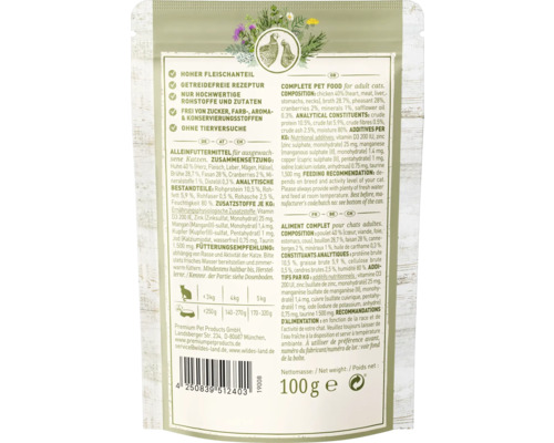 Informationen zu Zusammensetzung und Inhaltsstoffen von Katzenfutter
