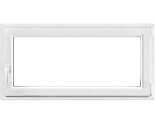 Kellerfenster Dreh-Kipp Kunststoff RAL 9016 verkehrsweiß 1000x500 mm DIN Rechts Weißes Kunststofffenster