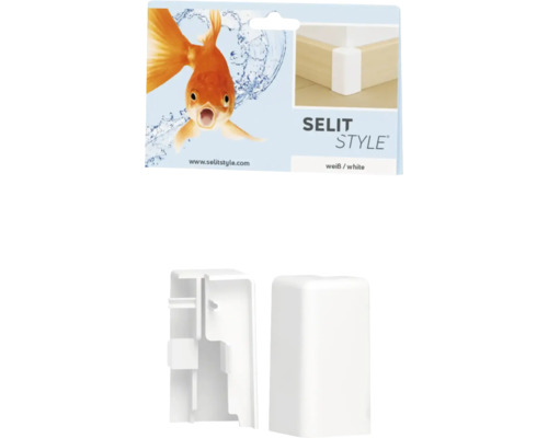 Selit Style Sockelleisten Eckstück in Weiss