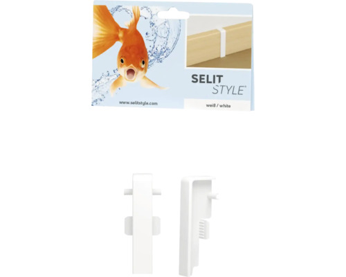 Selit Style Sockelleistenverbinder in Weiß, zur Verbindung von Sockelleisten
