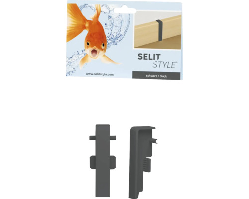 Selit Style Sockelleistenclip in Schwarz zur Befestigung von Sockelleisten