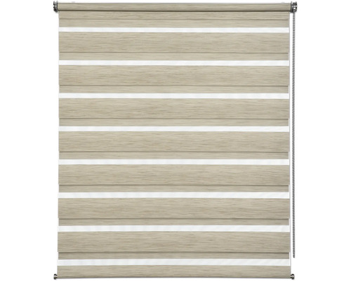 Beige Duo Rollo mit horizontalen Streifen für Fenster