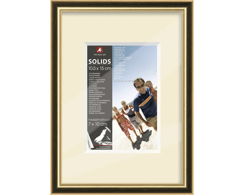 Haak Bilderrahmen RICO 70x90 Cm - Schmaler Rahmen In Schwarz-Gold Für Poster & Puzzles