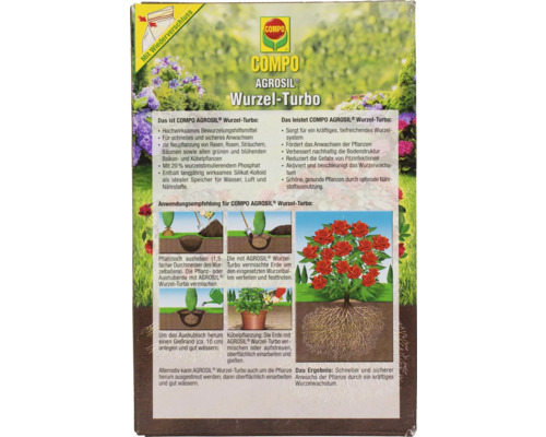 COMPO Agrosil Wurzel-Turbo Verpackung für schnelleres Anwachsen von Pflanzen