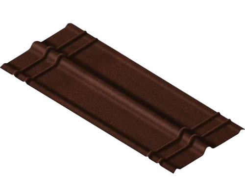 Onduline® C 100 Firsthaube mattes braun 1000 mm x 480 mm x 3 mm Braune Dachpfanne aus Metall