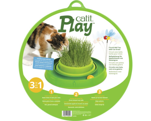Catit Play Katzenspielzeug mit Katzengras und Ball