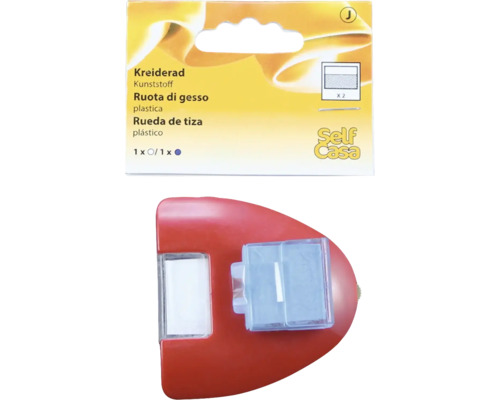 Kreiderad inkl. 2 Kartuschen weiß und blau Kreiderad aus Kunststoff mit Verpackung