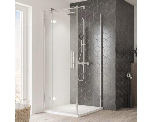 Drehtür für Nische Breuer Avanta 90 cm Anschlag rechts Dekor Intima Profilfarbe chrom Drehtür für Nische Breuer Avanta 90 cm Anschlag rechts Dekor Intima Profilfarbe chrom