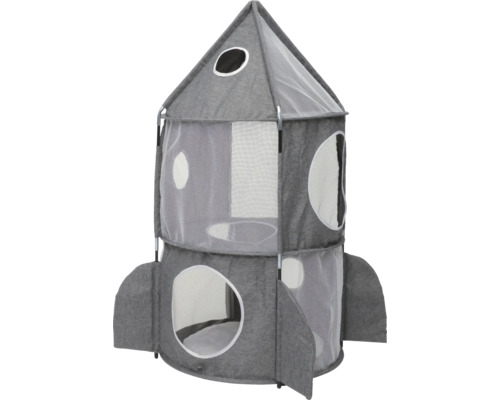 Katzenhöhle Vesper Vesper Rakete graufaltbarer Turm mit 3 Ebenen