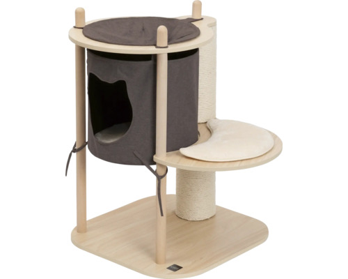 Kratzbaum Vesper Vesper Treehouse, SmallSpielbaum mit 3 Ebenen und extradicke Kratzsäule ca. 59 x 86 x 57 cm