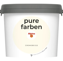 Alpina pure farben Wandfarbe cremebeige 2,5 L