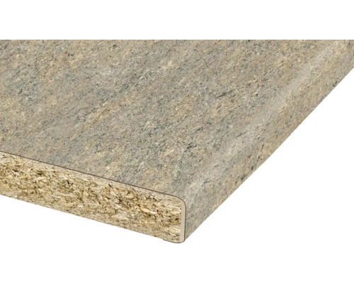 Arbeitsplatte aus Holzwerkstoff mit abgerundeter Kante