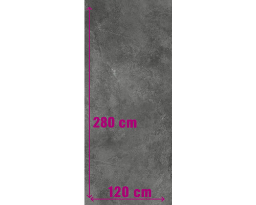 Feinsteinzeug Wand- und Bodenfliese Montreal 120 x 280 x 0,6 cm Steel matt