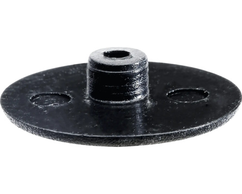 Abdeckkappe für Rastex 12/15 18 mm Abdeckdurchmesser Metallfuß mit zwei Befestigungslöchern