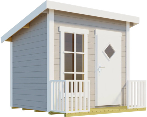 Holzgartenhaus mit Fenster und Tür