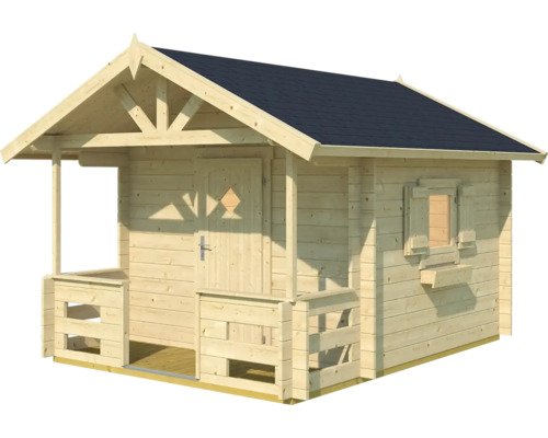 Holzgartenhaus mit Veranda, Tür und Fenster