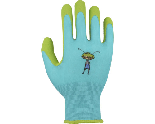 Kinderhandschuh Floralie Uni Gr. 5 grün blau