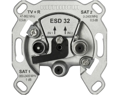 Kathrein ESD32 3-Loch Dose Radio/TV/Twin SAT Kathrein ESD 32 Antennendose für TV und Satellitenempfang