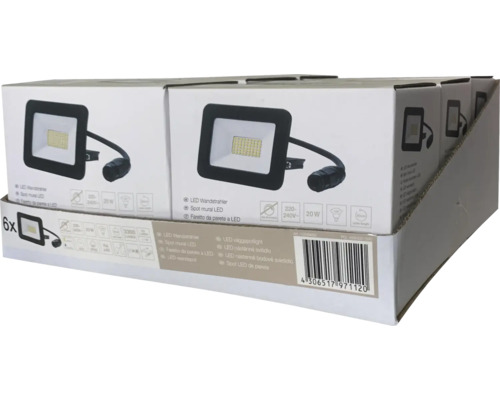 Verpackung mit sechs LED Wandstrahlern