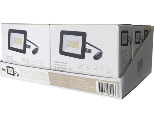 Verpackung von sechs LED-Wandstrahlern