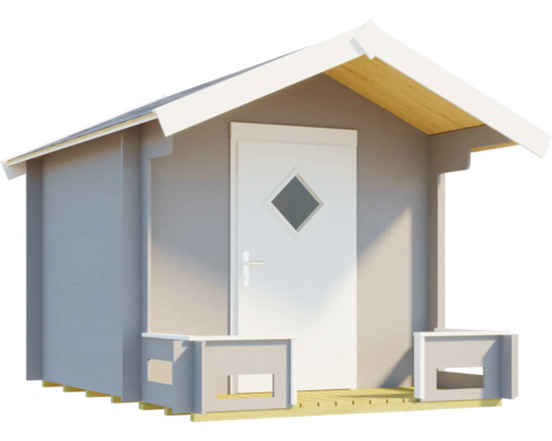 Gartenhaus mit Tür und kleinem Vorbau