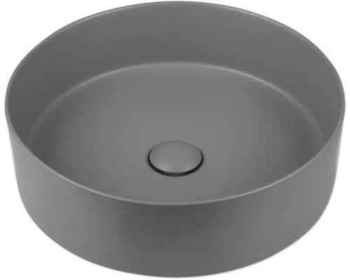 Jungborn Aufsatzwaschbecken AMION 40 cm mit Keramikstopfen matt grau Jungborn Aufsatzwaschbecken AMION 40 cm mit Keramikstopfen matt grau