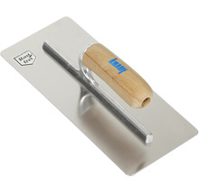 Glättkelle aus Edelstahl mit Holzgriff