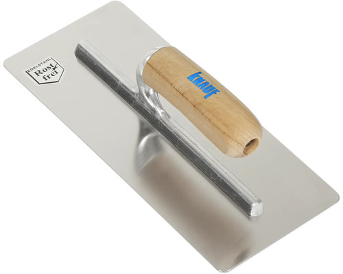 Glättkelle aus Edelstahl mit Holzgriff